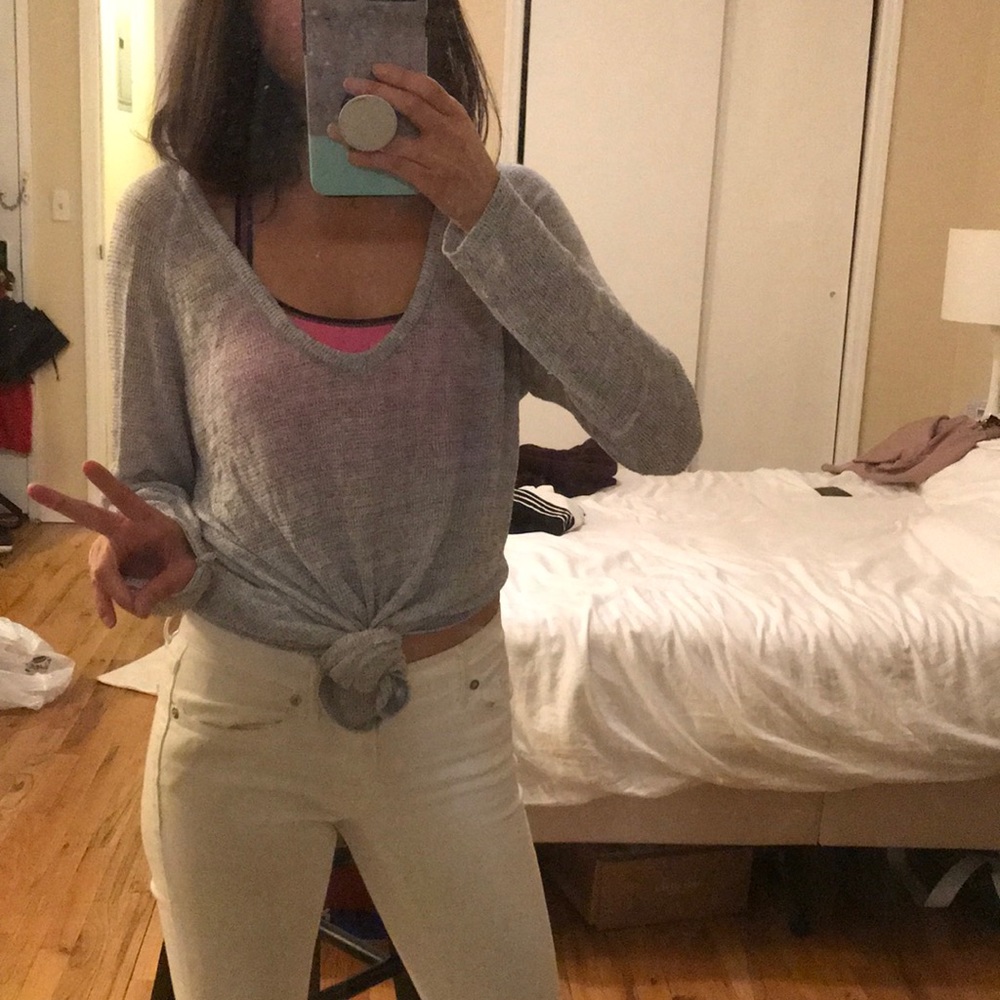 Brandy Melville oversized gray / blue sweater